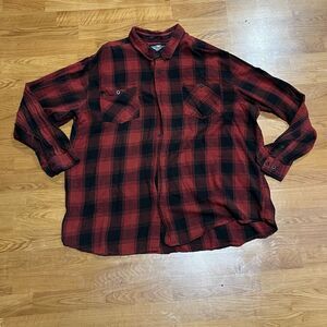 Harley Davidson Flannel Long Sleeveve Button Down Mens Size: 4XL